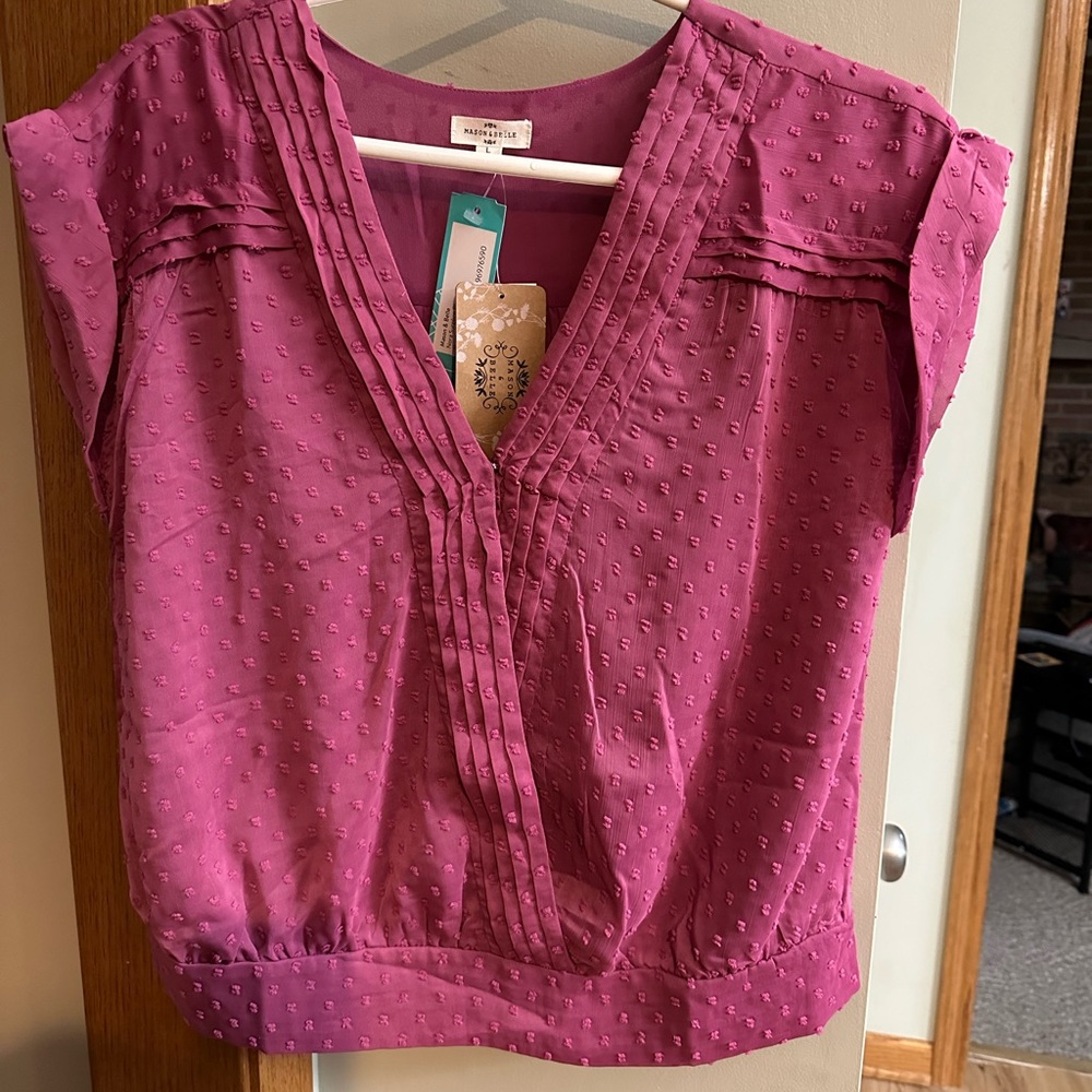 MASON & BELLE Stitch Fix Blouse large NWT